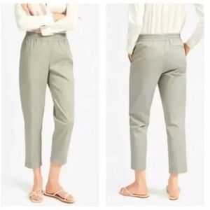 Everlane Light Sage Cropped Elastic-Waist Pants